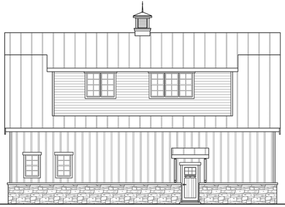Left Elevation for House Plan #344182