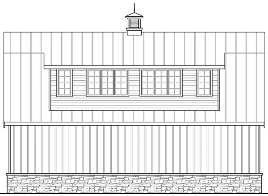 Right Elevation for House Plan #344182