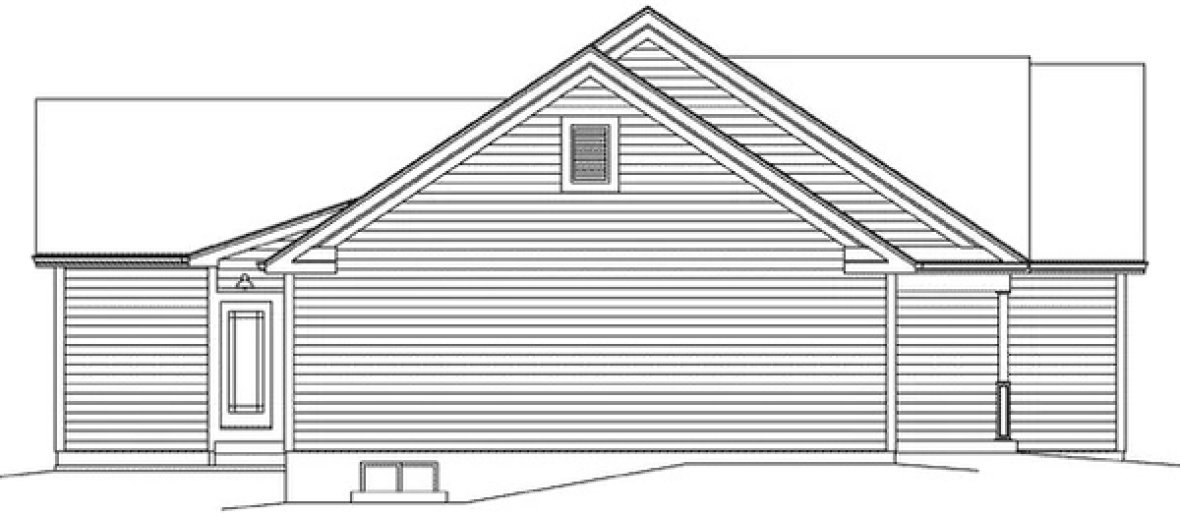 Left Elevation for House Plan #634991