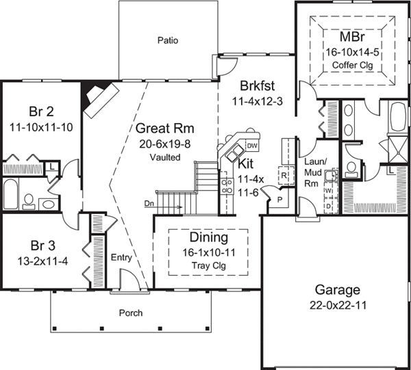 Main Floor Plan for House Plan #634991