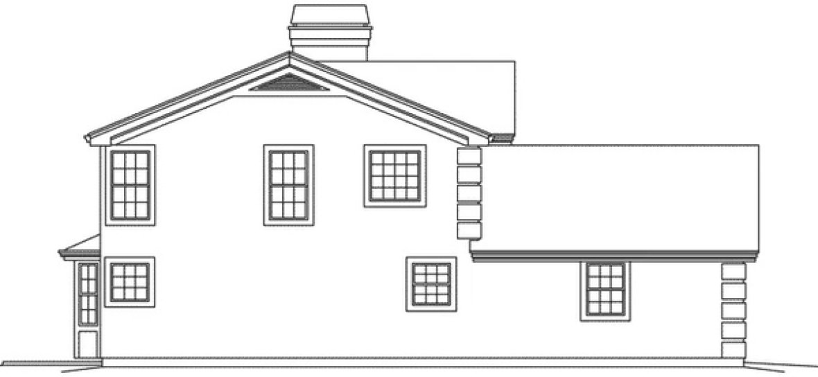 Left Elevation for House Plan #631994