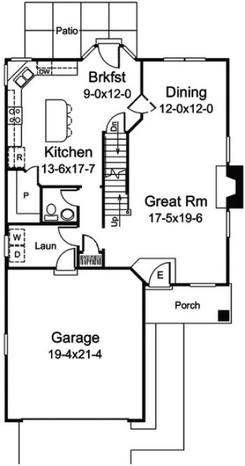 Main Floor Plan for House Plan #631994