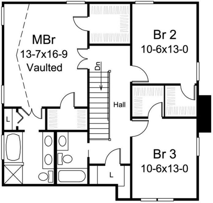 Second Floor Plan for House Plan #631994