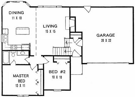 Main Floor Plan for House Plan #355290