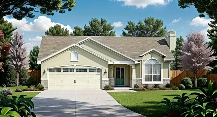 Full Rendering for House Plan #356290