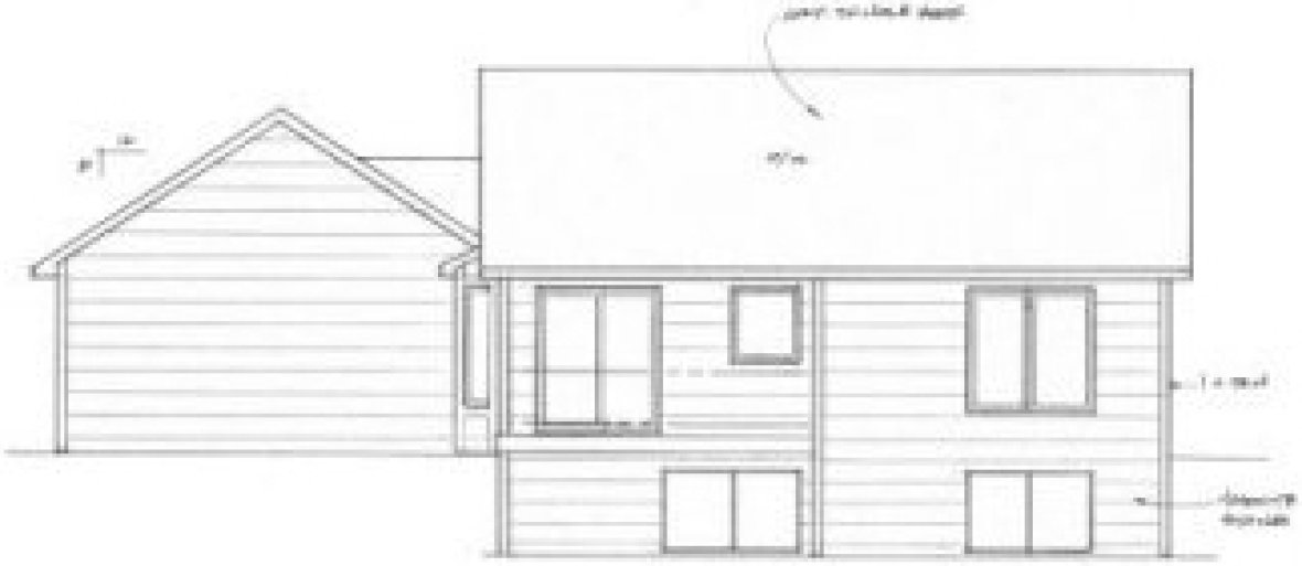 Rear Elevation for House Plan #352390