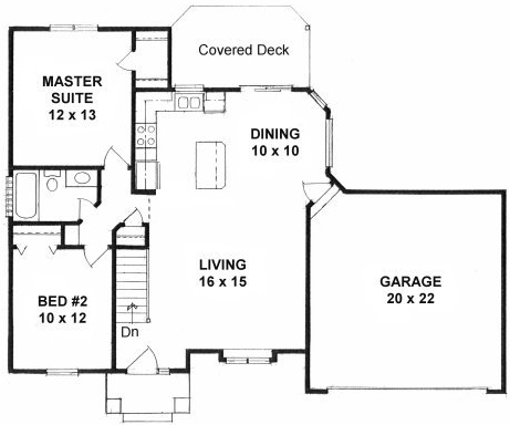 Main Floor Plan for House Plan #352390
