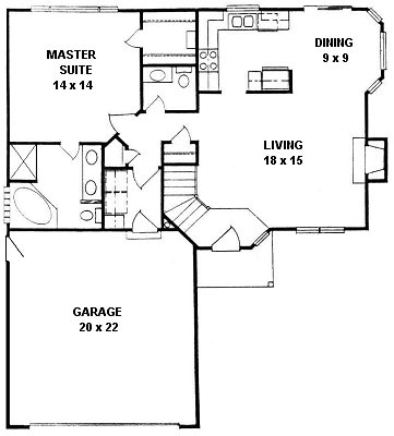 Main Floor Plan for House Plan #350490