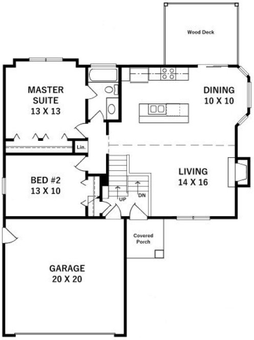 Main Floor Plan for House Plan #355790