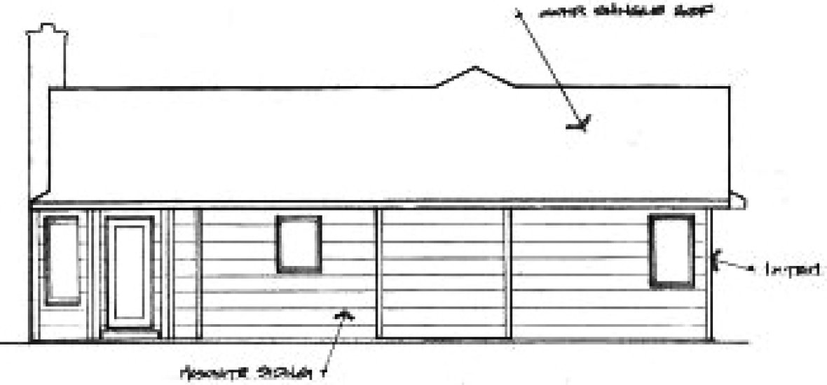 Rear Elevation for House Plan #358790