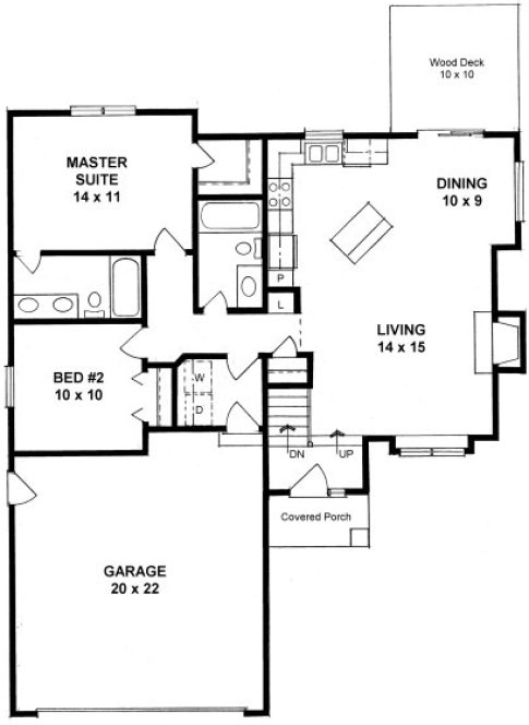 Main Floor Plan for House Plan #358990