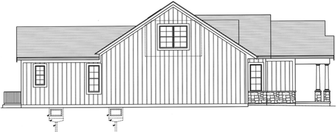Left Elevation for House Plan #533932