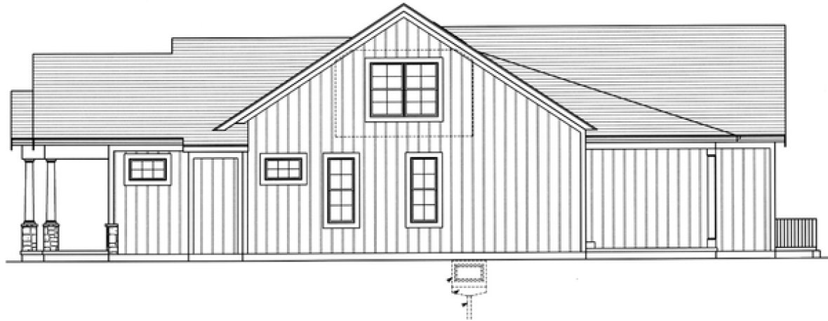 Right Elevation for House Plan #533932