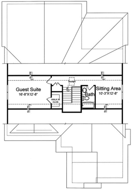 Second Floor Plan for House Plan #533932