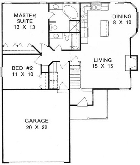 Main Floor Plan for House Plan #351401
