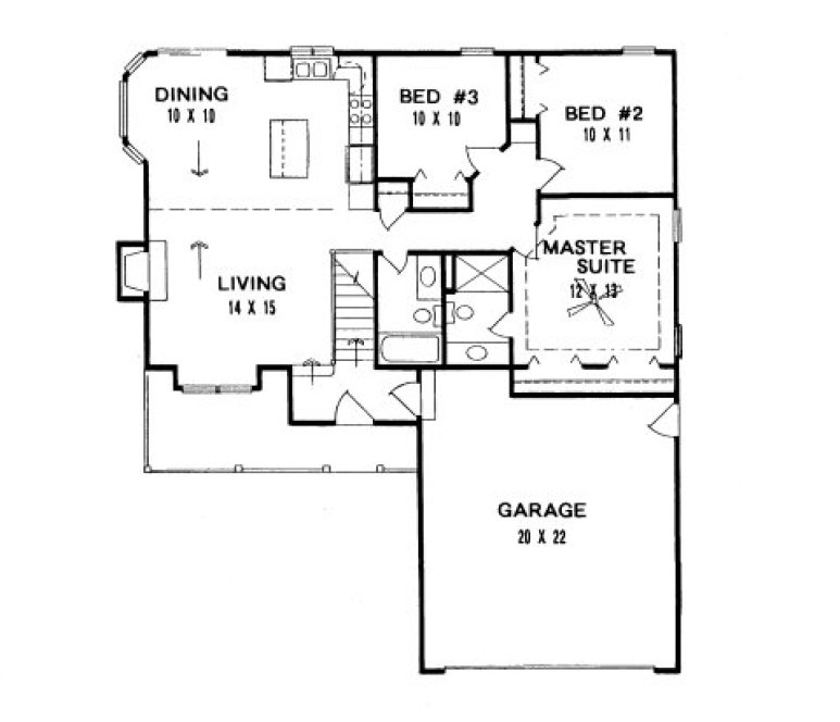 Main Floor Plan for House Plan #359011