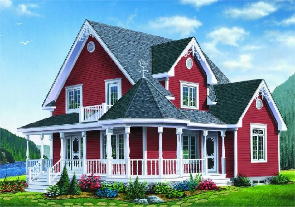 Full Rendering for House Plan #141056