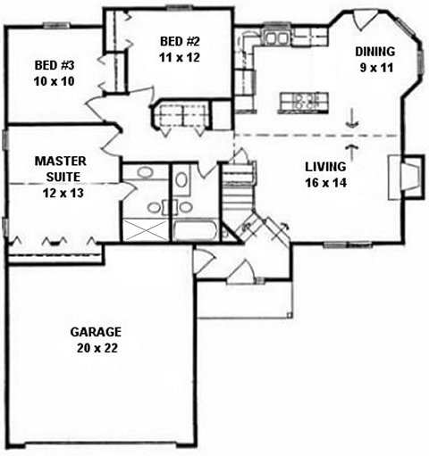 Main Floor Plan for House Plan #350211
