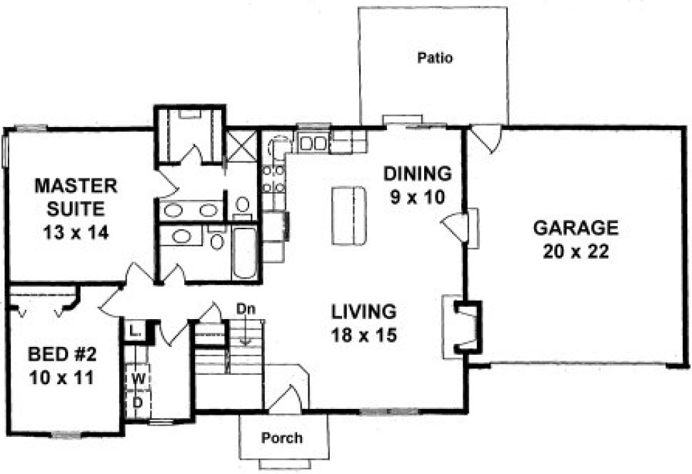 Main Floor Plan for House Plan #352311