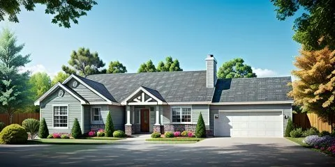 Full Rendering for House Plan #352311