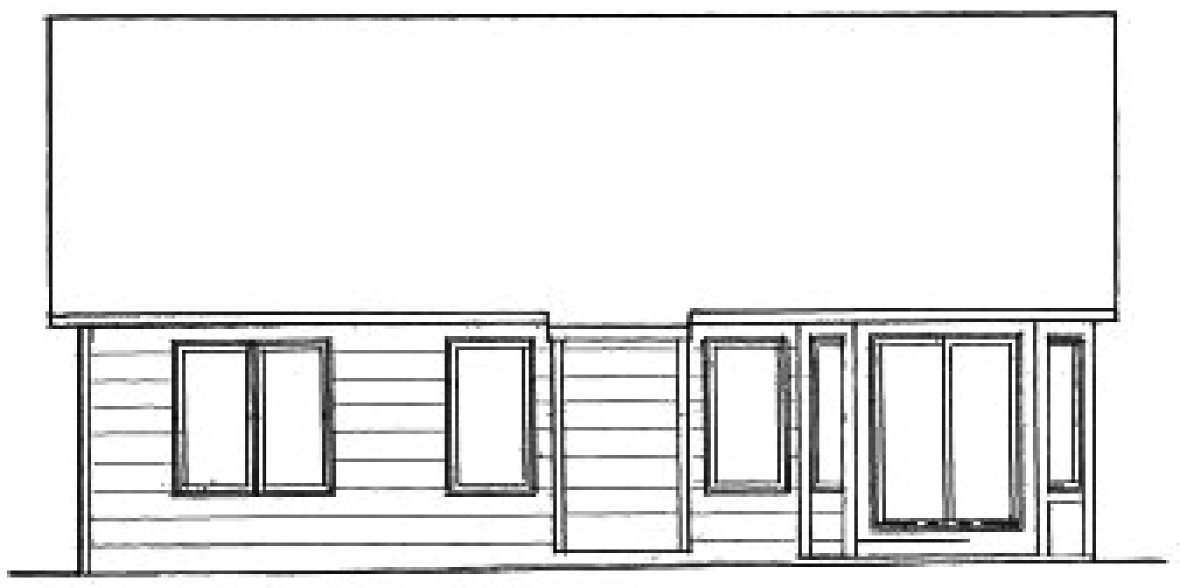 Rear Elevation for House Plan #358311