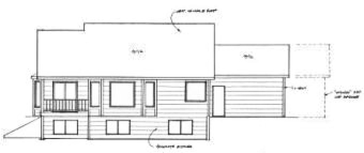 Rear Elevation for House Plan #350511