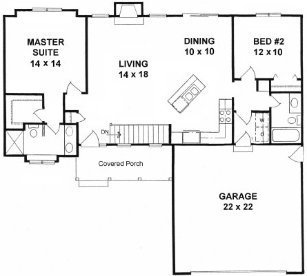 Main Floor Plan for House Plan #354511