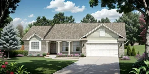 Full Rendering for House Plan #354511