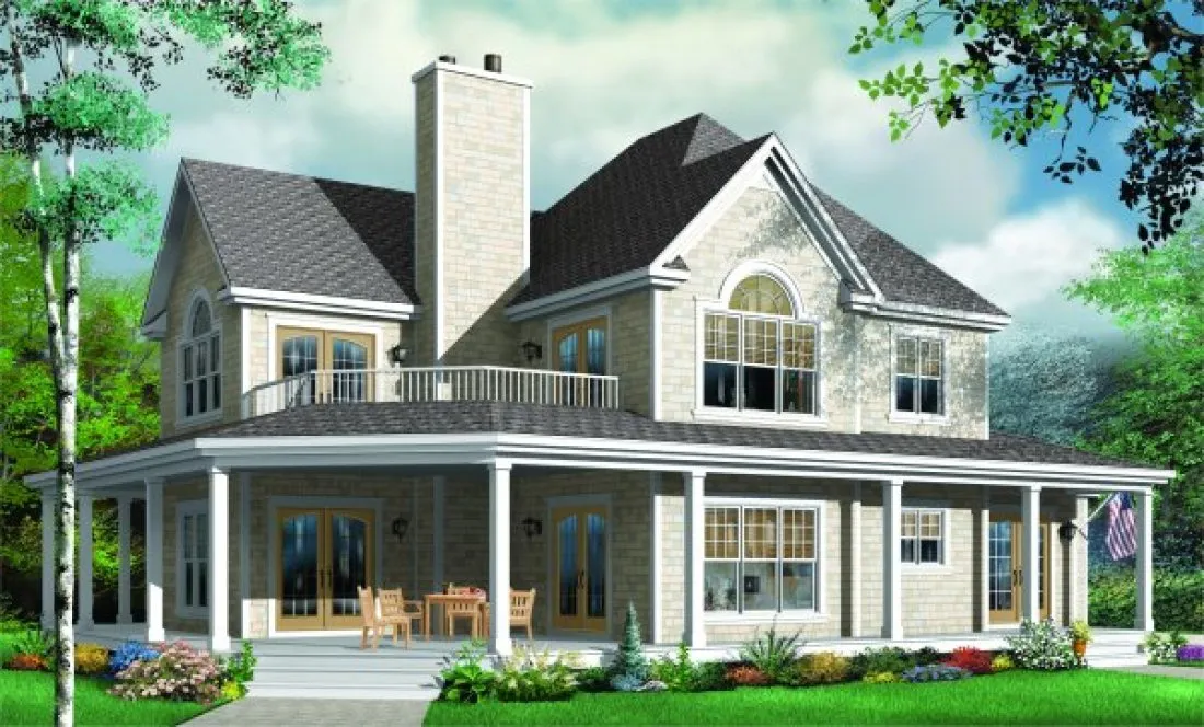 Full Rendering for House Plan #142383