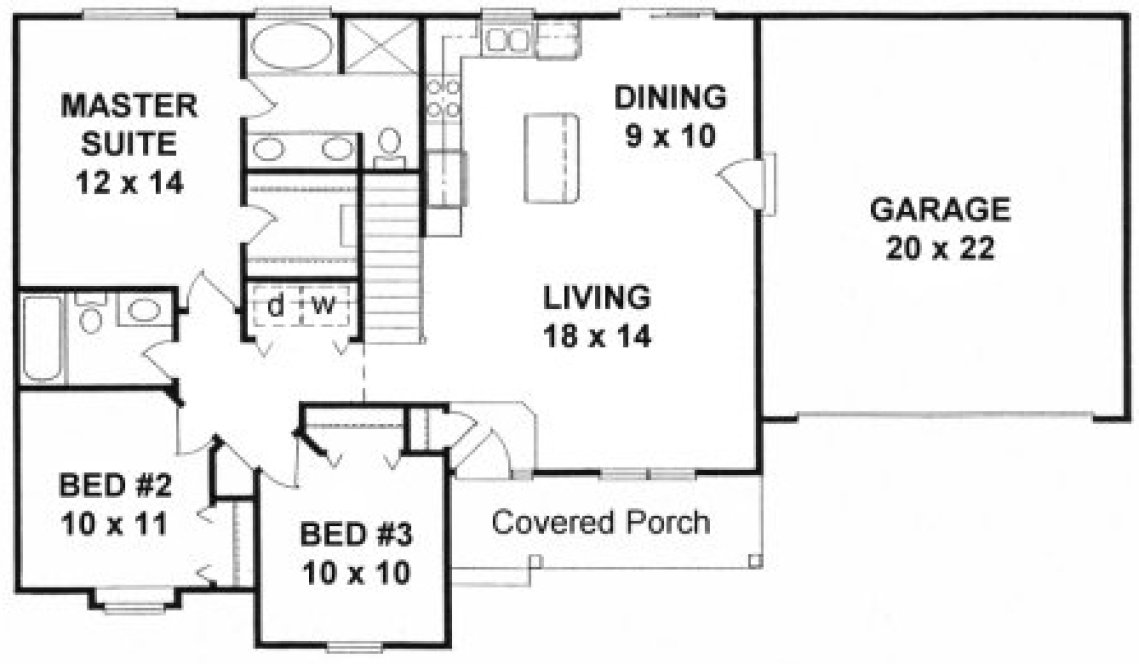 Main Floor Plan for House Plan #352711