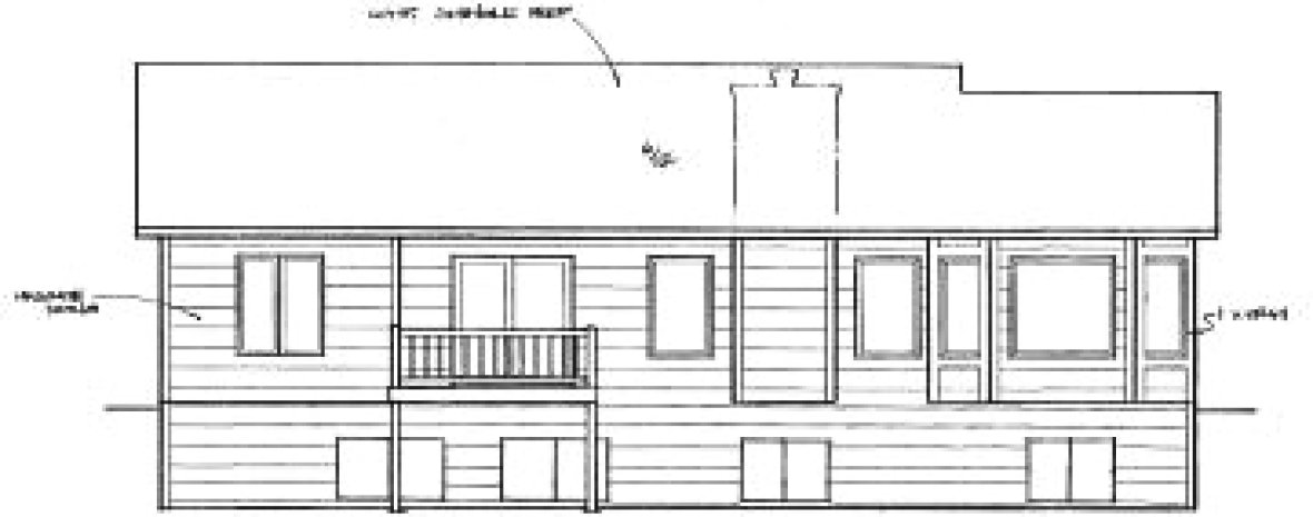 Rear Elevation for House Plan #359711