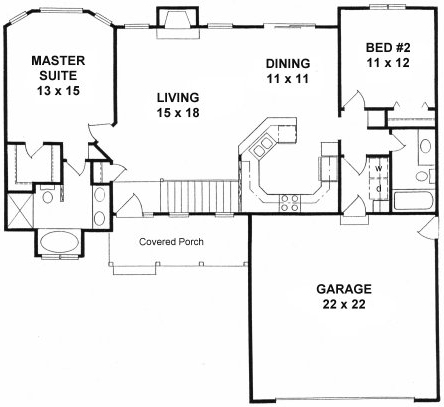 Main Floor Plan for House Plan #359711