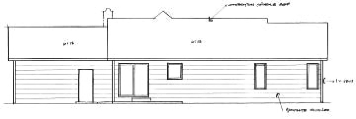 Rear Elevation for House Plan #352811