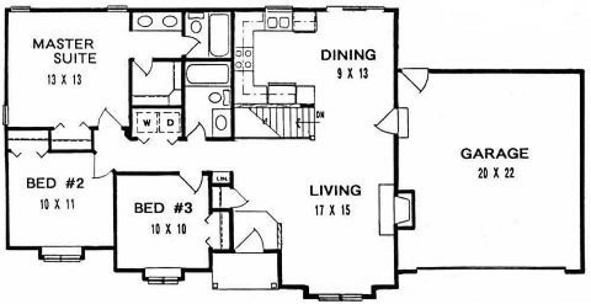 Main Floor Plan for House Plan #352811