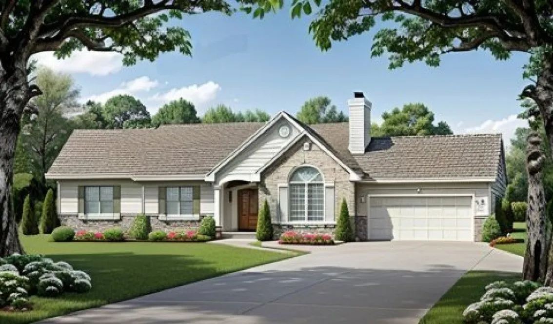 Full Rendering for House Plan #352811