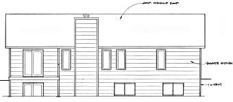 Rear Elevation for House Plan #359811
