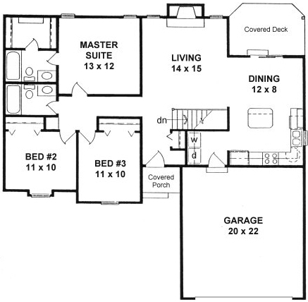 Main Floor Plan for House Plan #359811
