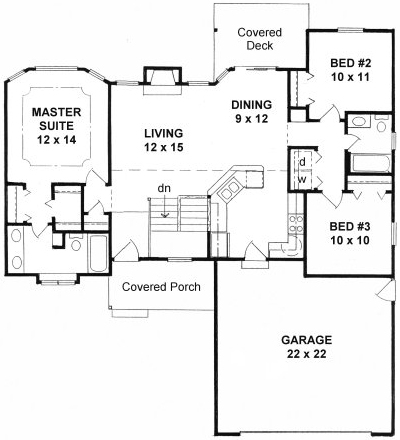 Main Floor Plan for House Plan #350911
