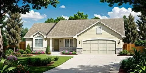 Full Rendering for House Plan #350911