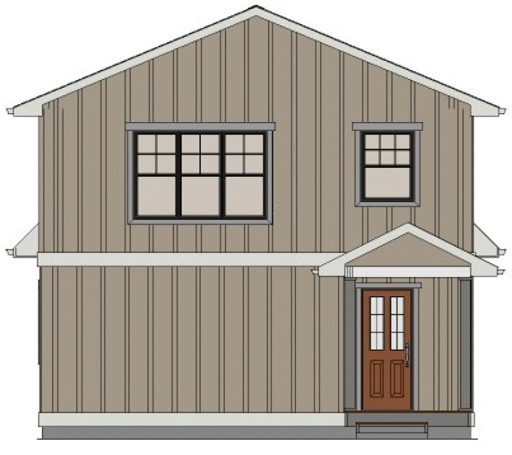 Rear Elevation for House Plan #203145