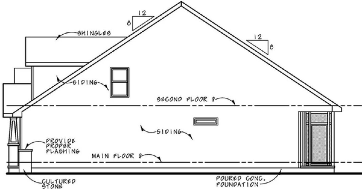 Right Elevation for House Plan #159781
