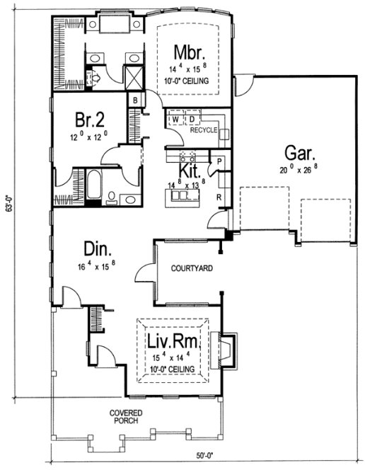Main Floor Plan for House Plan #708851