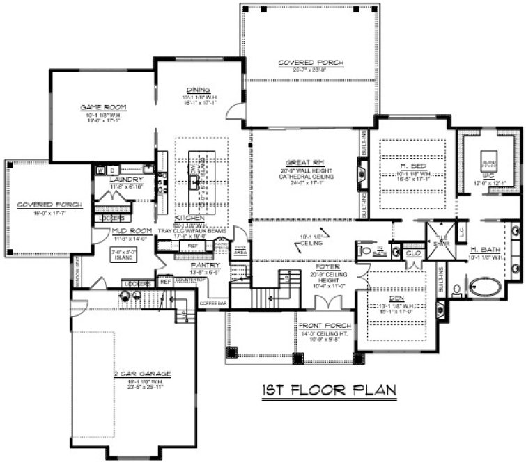 Main Floor Plan for House Plan #752945