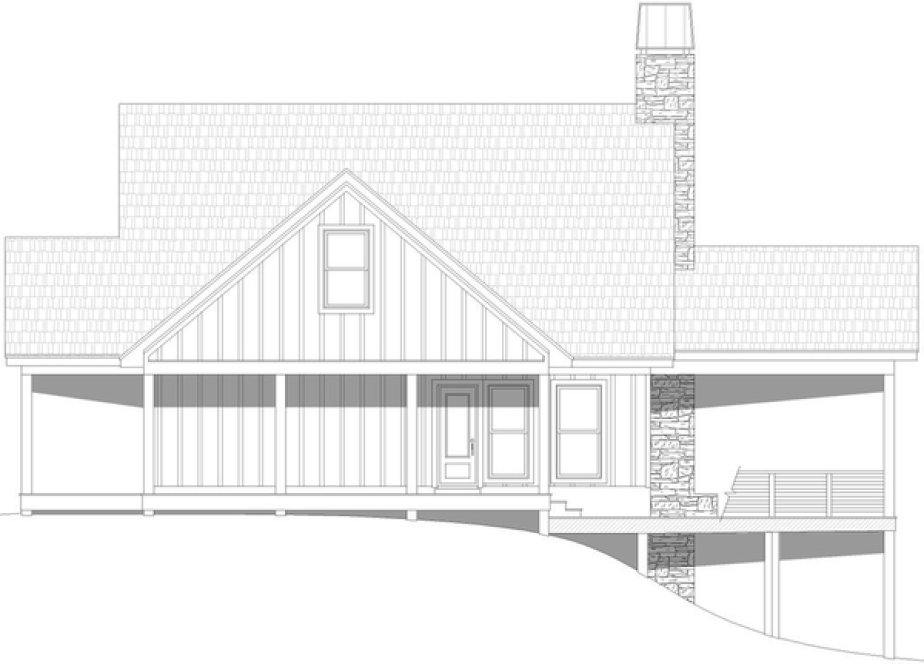 Right Elevation for House Plan #699442
