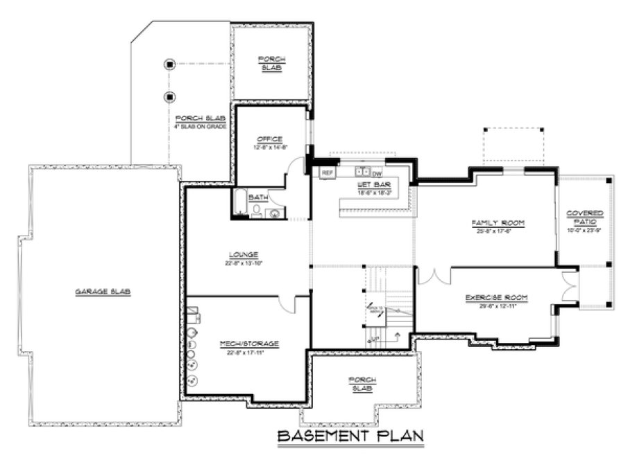 Basement Plan for House Plan #758514