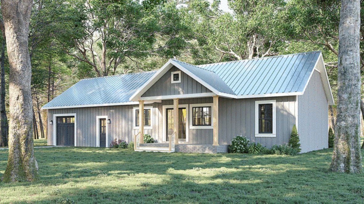 Rear Elevation for House Plan #432131