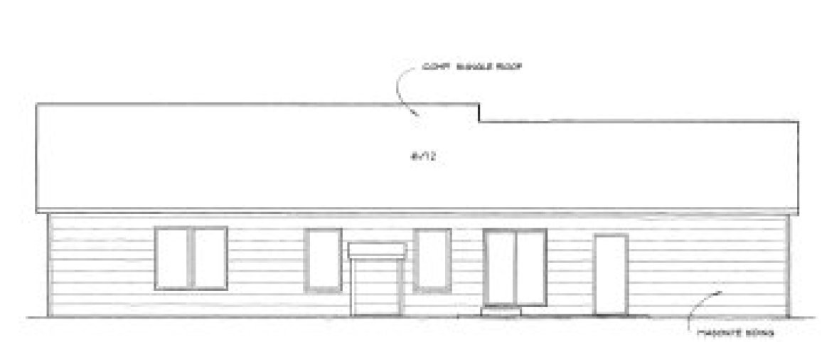 Rear Elevation for House Plan #353231