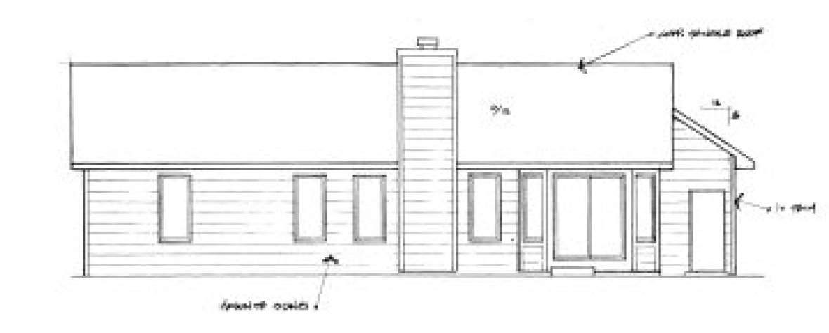 Rear Elevation for House Plan #358331
