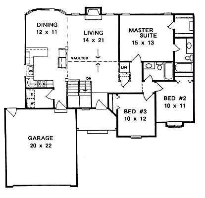 Main Floor Plan for House Plan #358331