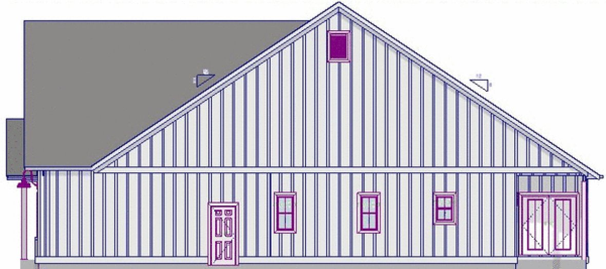 Right Elevation for House Plan #203062